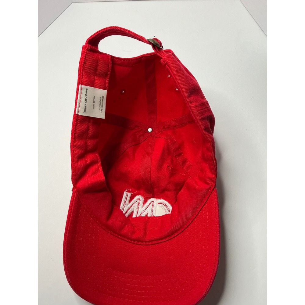 CNN Red Baseball Cap Adult Adjustable Embroidered Logo News Hat - Picture 3 of 3